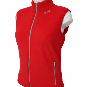 polaire femme sans manche WAFER rouge