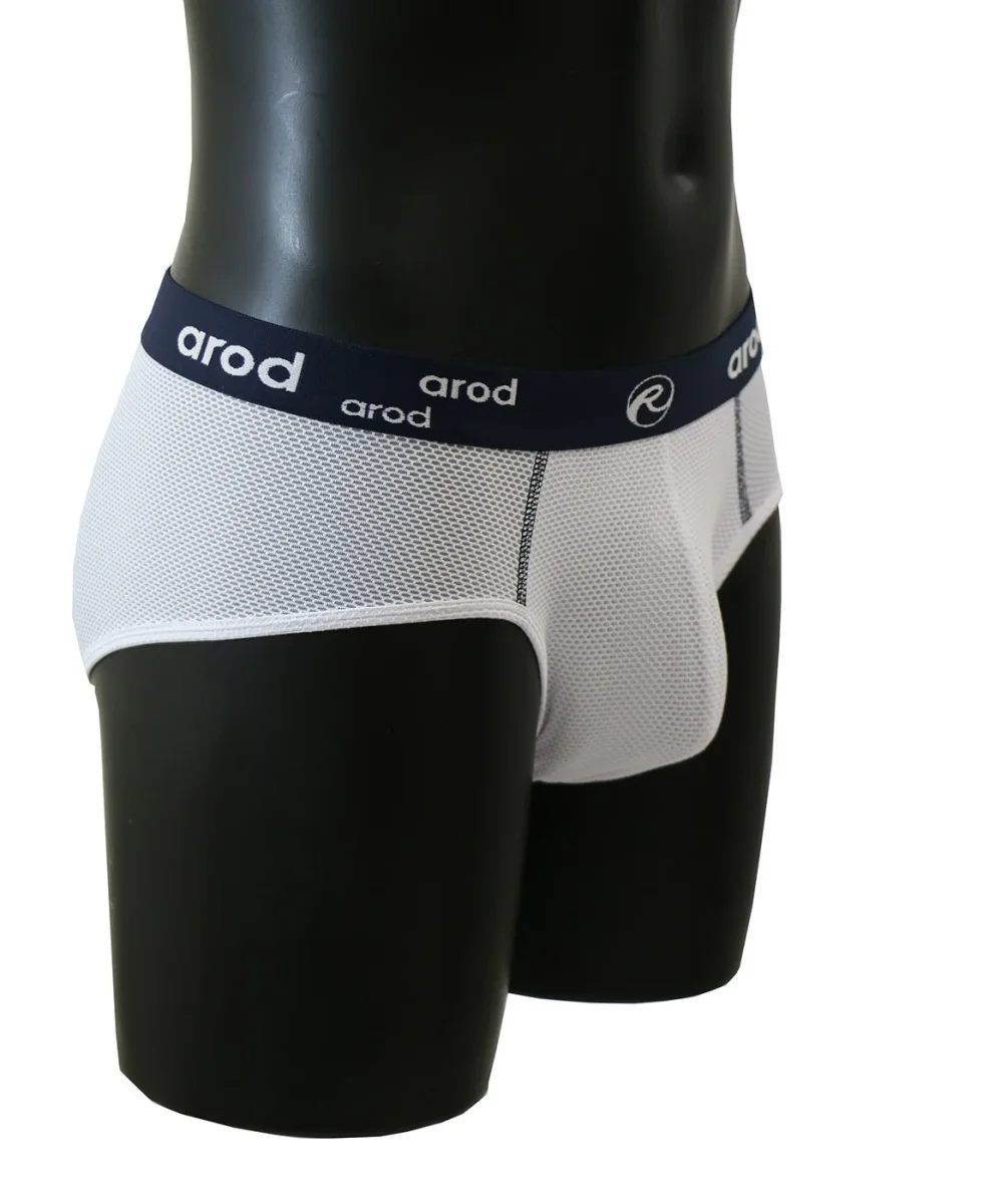 slip homme coutures plates ZEXY 3D ajouré blanc – Image 4