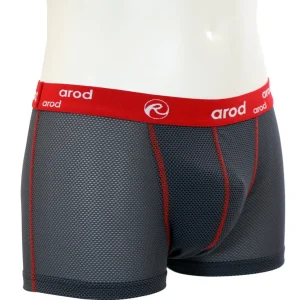 boxer homme coutures plates ZIGGY 3D ajouré graphite rouge