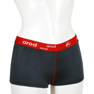 shorty femme coutures plates WIRI ardoise et rouge