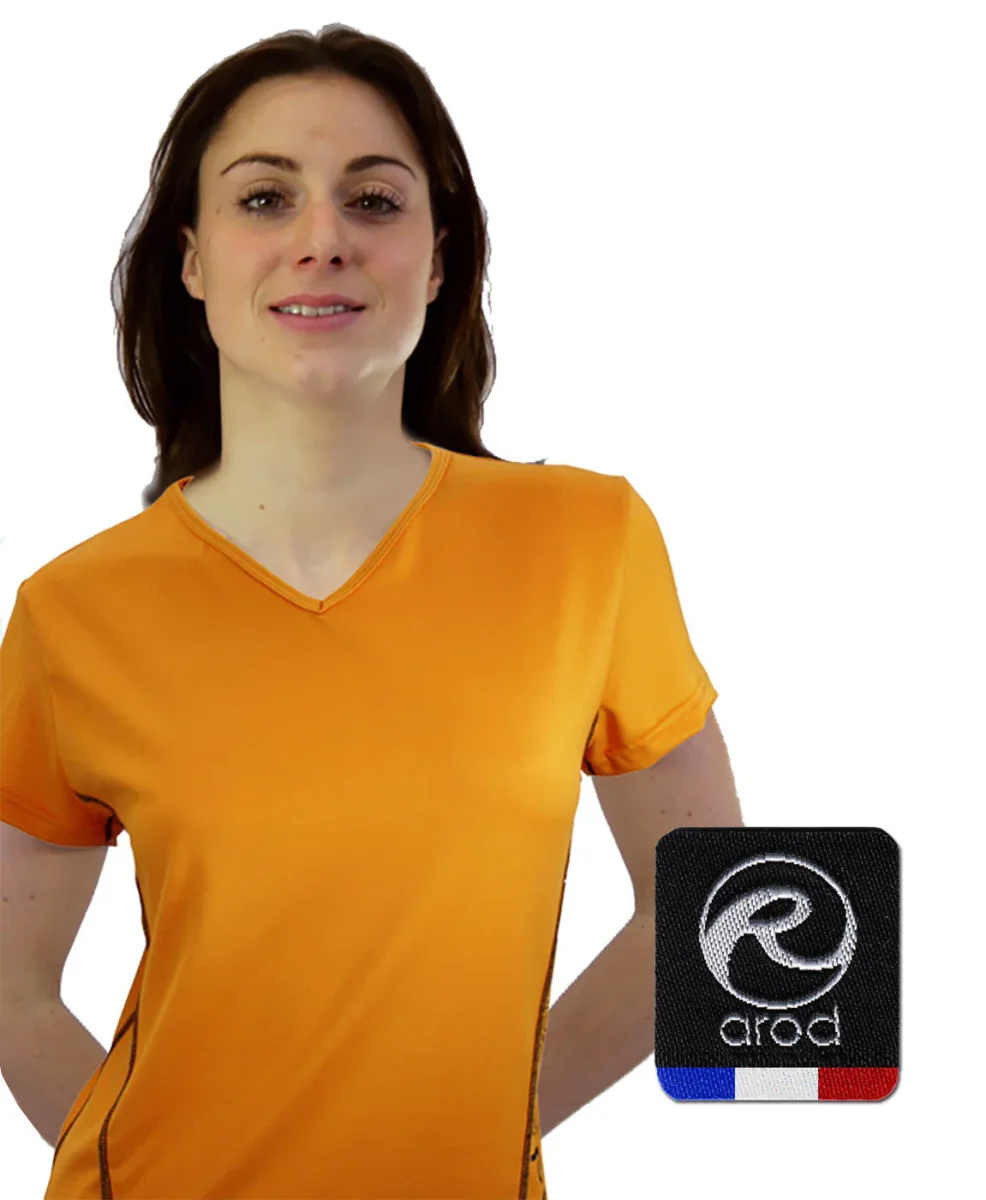 t-shirt femme manches courtes col V WIIT zinnia