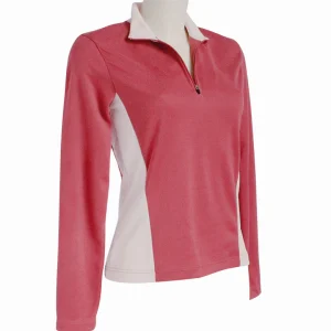 t-shirt femme manches longues WIGY vieux rose