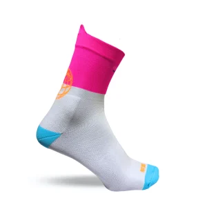 Chaussettes de running - LPST Rose fluo / blanche