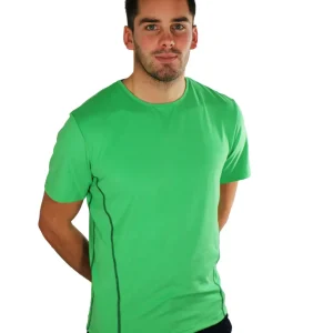 T-shirt homme manches courtes col rond ZUN vert vif
