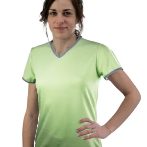 t-shirt femme manches courtes WOODY vert papillon