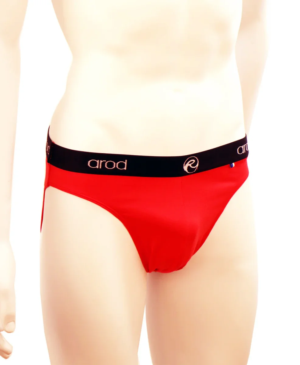 slip homme ZIMBO rouge et noir – Image 3