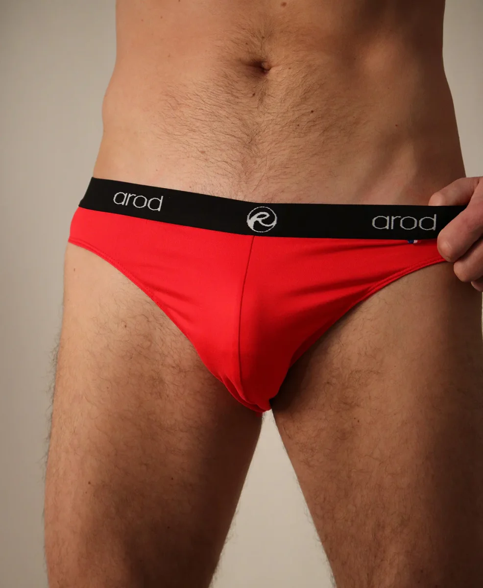 slip homme ZIMBO rouge et noir – Image 2