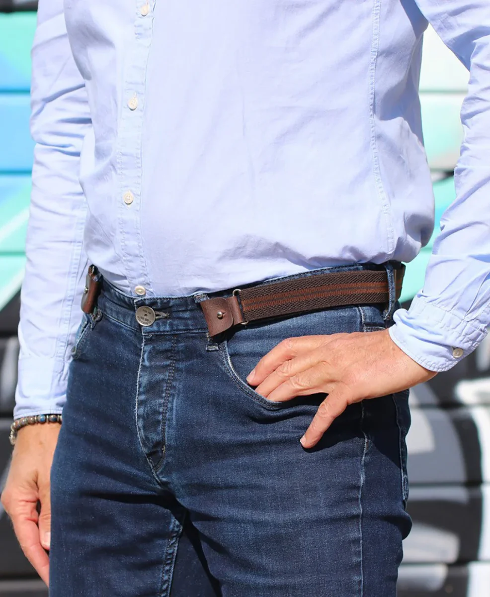 ceinture sans boucle ANTURE Fuchsia – Image 2