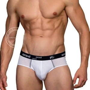 slip homme coutures plates ZEXY 3D ajouré blanc