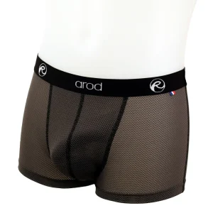 boxer homme coutures plates ZIGGY 3D ajouré graphite noir