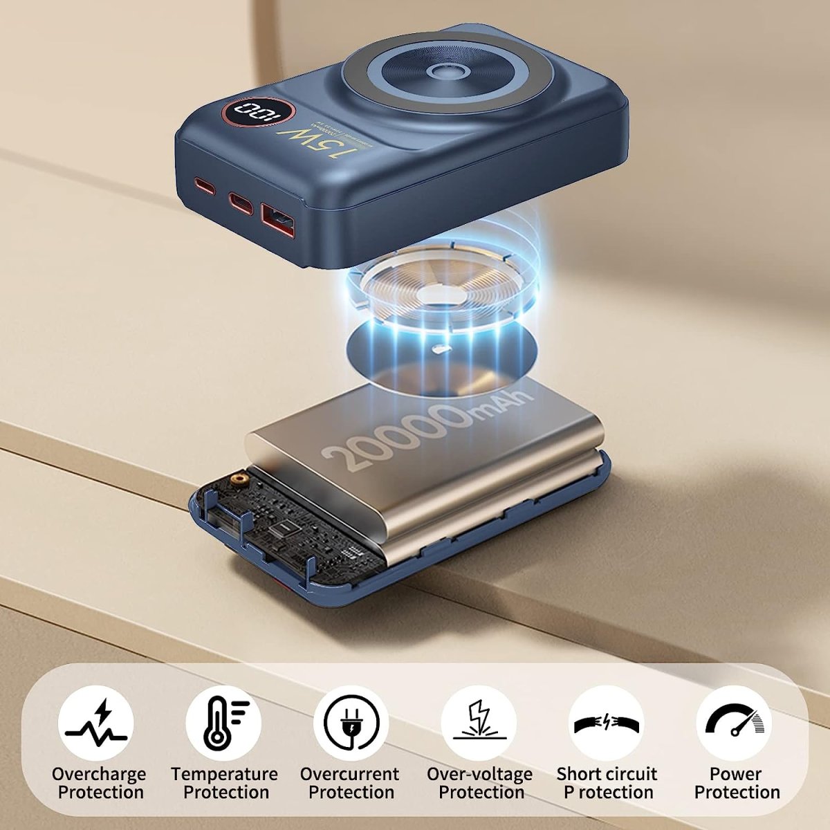 20000Mah Batterie Externe Sans Fil Power Bank – Image 5