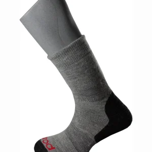 chaussettes laine mérinos jarrettes AWOOL gris
