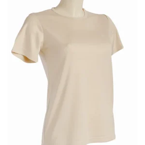 tee-shirt femme manches courtes WAKA vanille