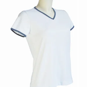 t-shirt femme manches courtes WOODY blanc