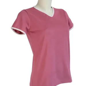 t-shirt femme manches courtes WOODY vieux rose