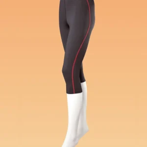 corsaire femme coutures plates WOCER noir / rouge