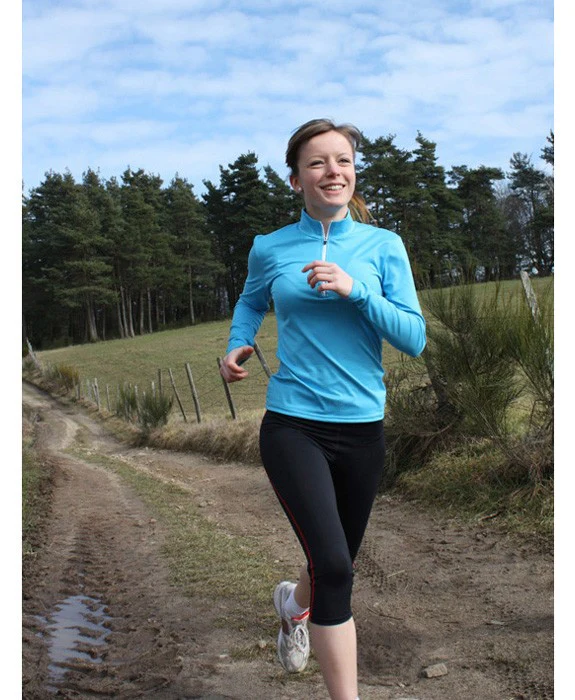 corsaire femme coutures plates WOCER noir / rouge – Image 2