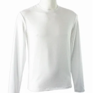 t-shirt homme manches longues col rond ZAMI blanc