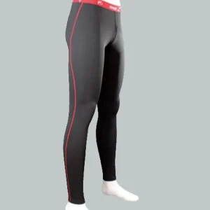 caleçon long homme coutures plates ZALON noir / rouge