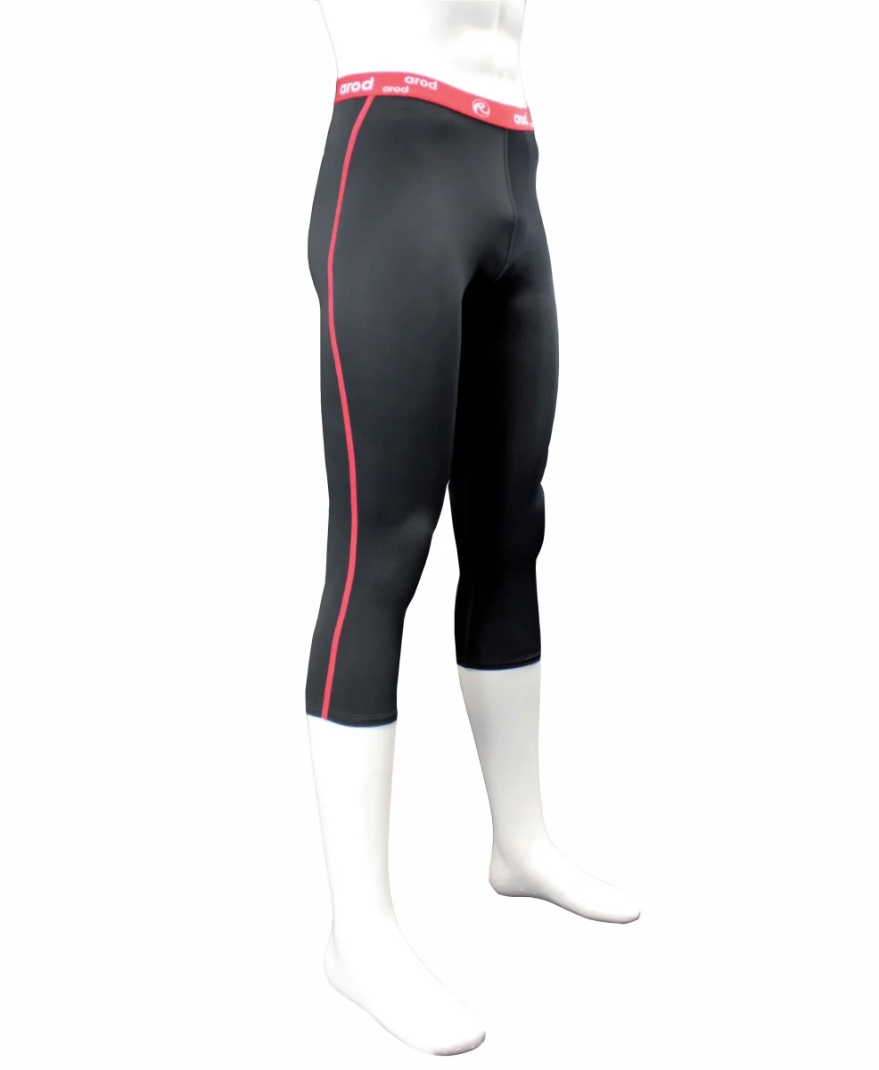 corsaire homme coutures plates ZOCER noir / rouge – Image 2