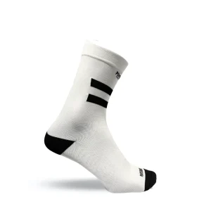 Chaussettes de cyclisme - La blanche à bandes noires