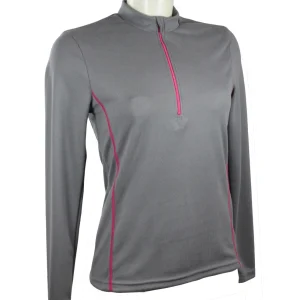 t-shirt femme manches longues WILMA gris galet