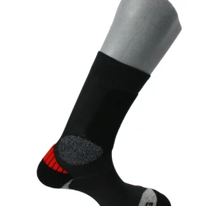 chaussettes anti-ampoules jarrettes ATREK noir / rouge