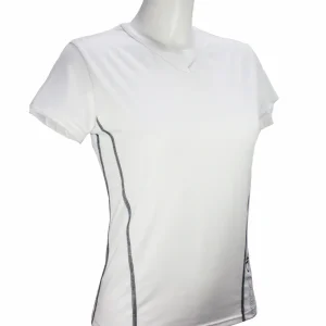 t-shirt femme manches courtes col V WIIT blanc