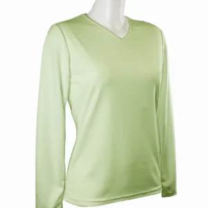 t-shirt femme manches longues WAWI vert papillon