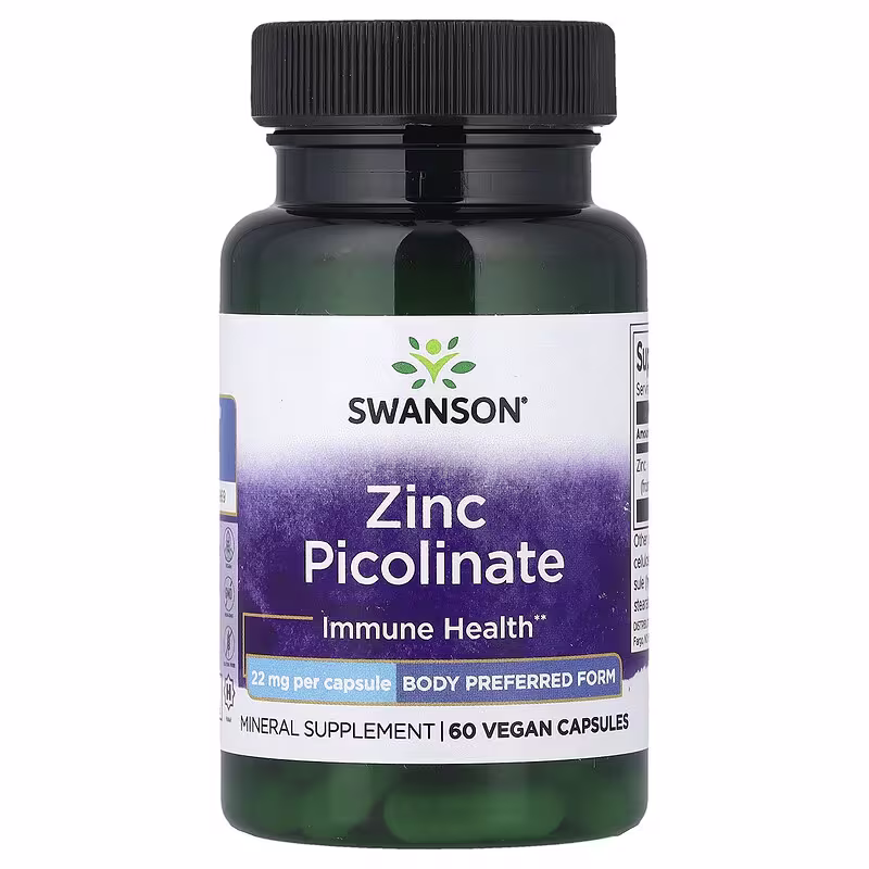 Zinc Picolinate 22 mg – 60 Capsules Swanson