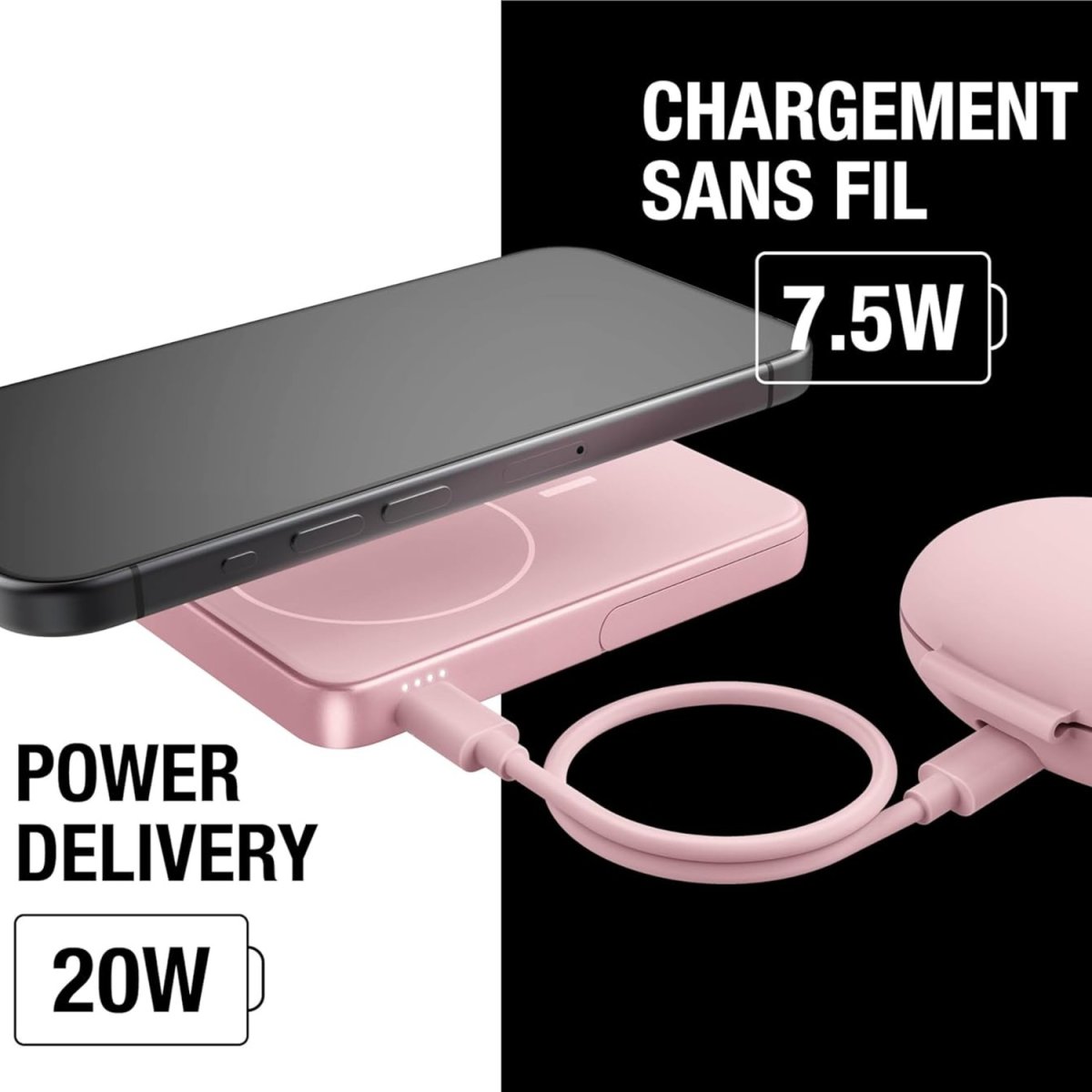 Batterie Externe Sans Fil Magnétique Charge Rapide – Image 5