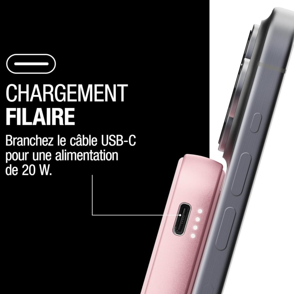 Batterie Externe Sans Fil Magnétique Charge Rapide – Image 2