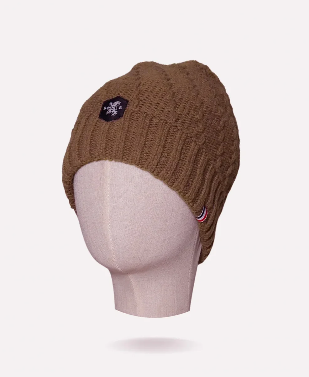 Bonnet Marron uni Made in France ref. AMAUD de la marque BLANC BONNET – Image 2