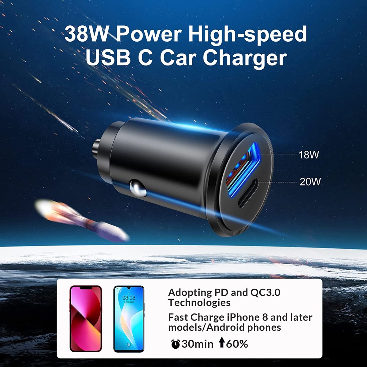 Chargeur Allume Cigare Creapico 38 watts – Image 2