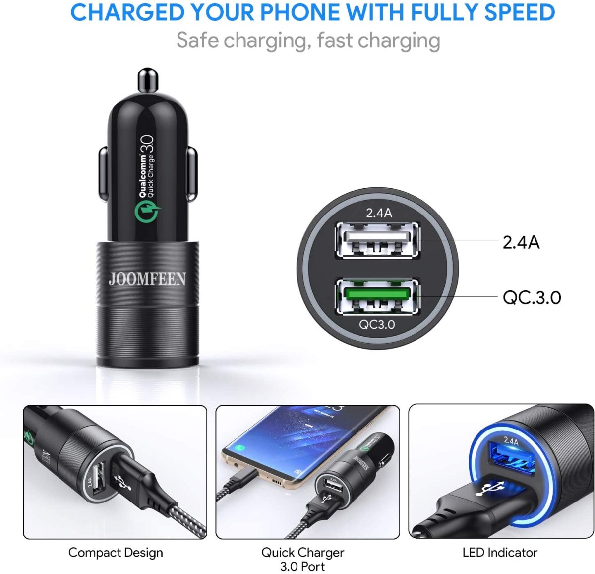Chargeur Allume Cigare Joomfeen 30W – Image 3
