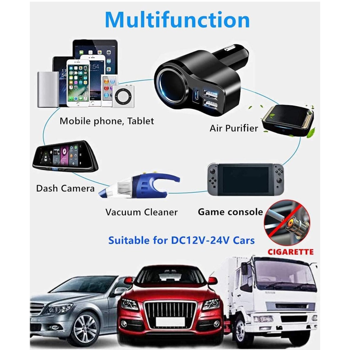 Chargeur Allume Cigare Compatible Samsung – Image 3
