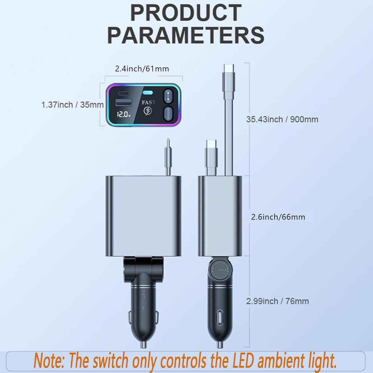 Chargeur Voiture Cable Retractable – Image 6