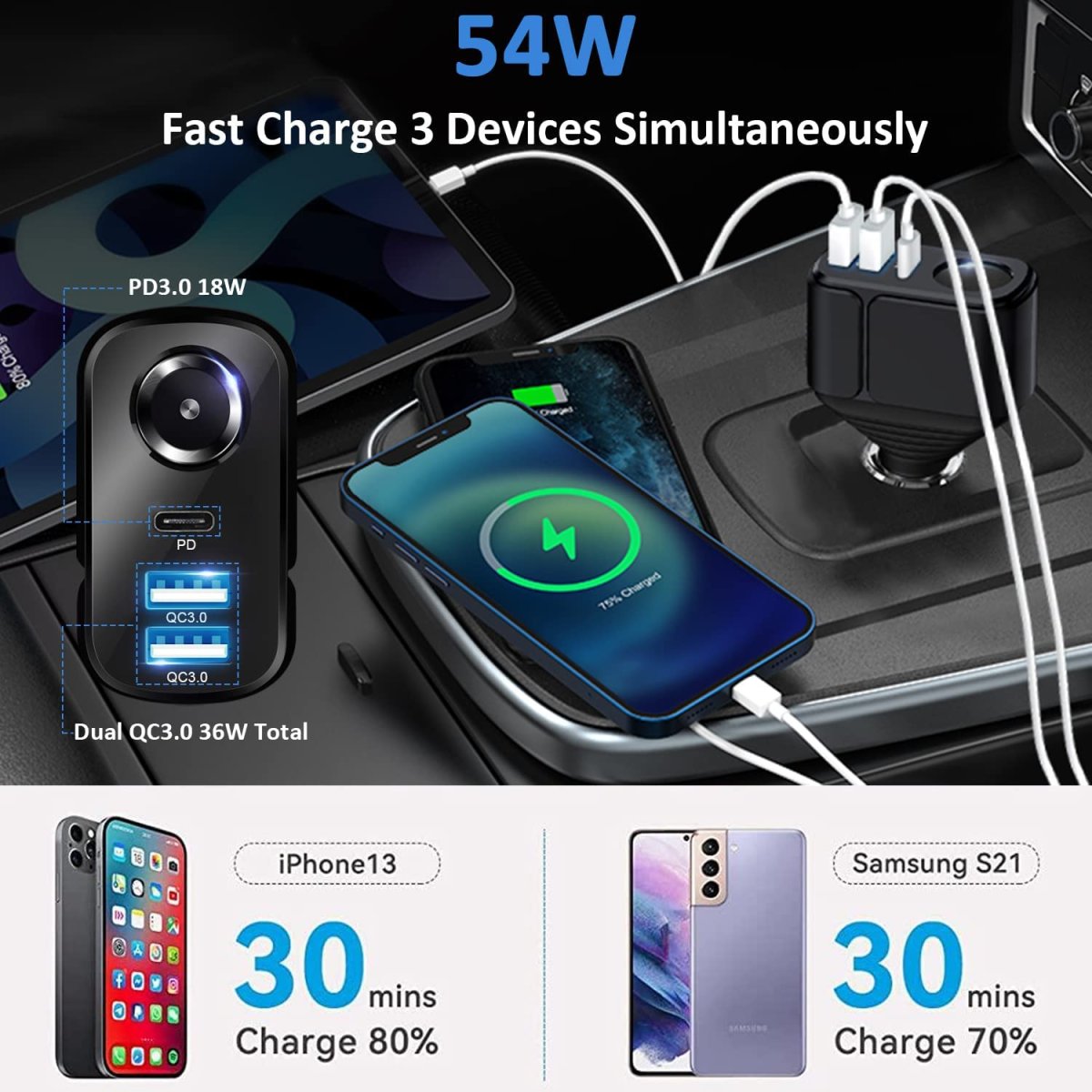 Chargeur allume-cigare 4 en 1 – Image 4