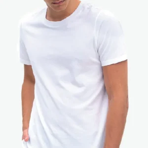 LAONBlancHommeporte1RPX.jpgv1700728789 NOUVEAU t-shirt unisexe ref. LAON Blanc en 100% Coton Bio