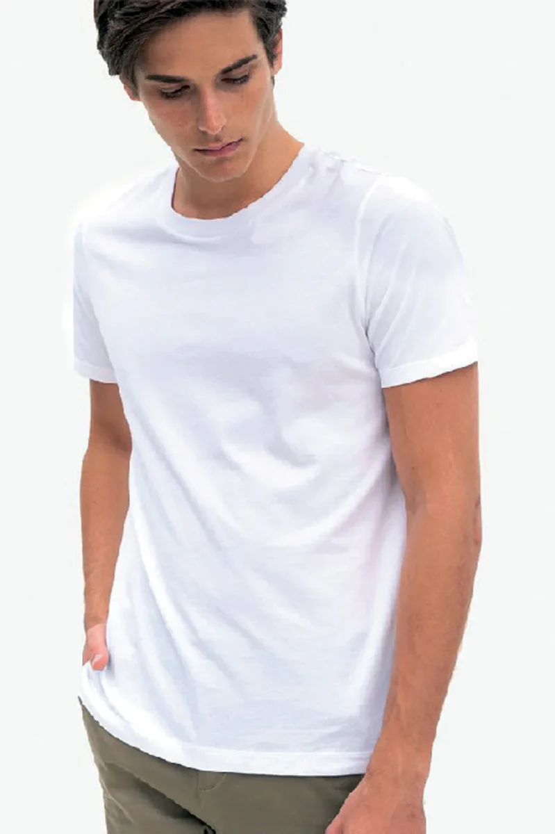 NOUVEAU t-shirt unisexe ref. LAON Blanc en 100% Coton Bio