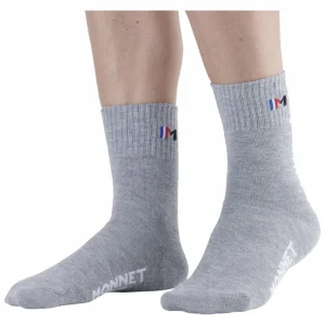 Chaussettes doubles MID TWIN de chez MONNET - col. Gris