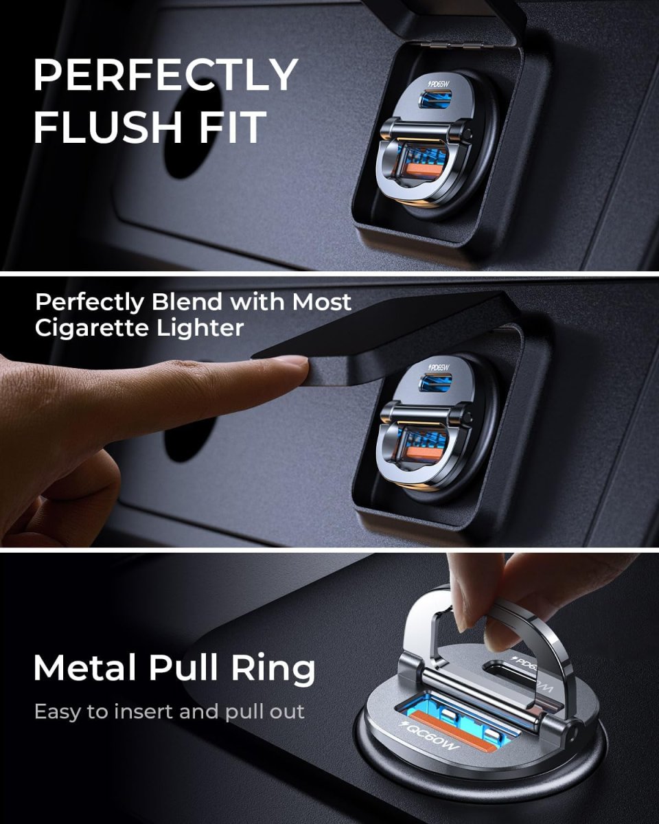 Mini Chargeur Rapide pour Allume Cigare USB Type C – Image 3