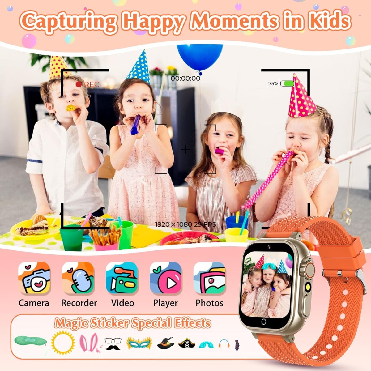 Montre Connectée Enfant Orange – Image 8
