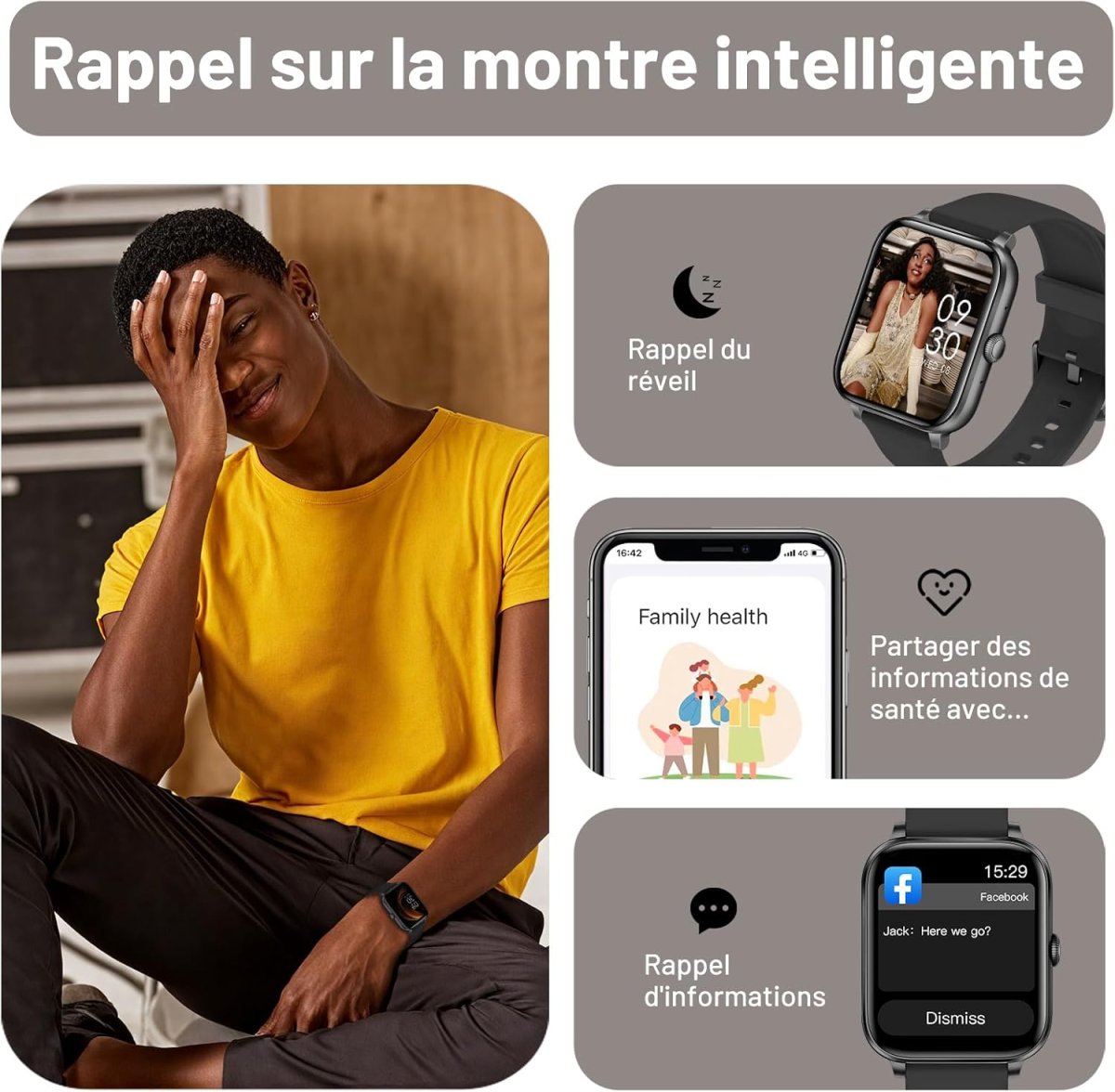 Montre Intelligente Bluetooth Pour Adolescent – Image 3