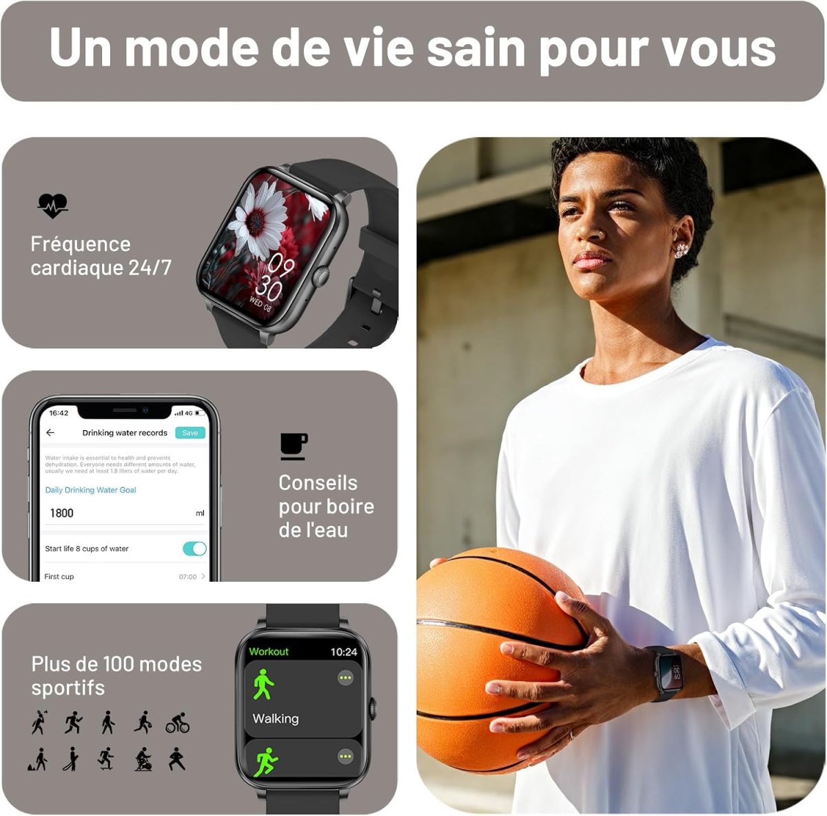 Montre Intelligente Bluetooth Pour Adolescent – Image 2