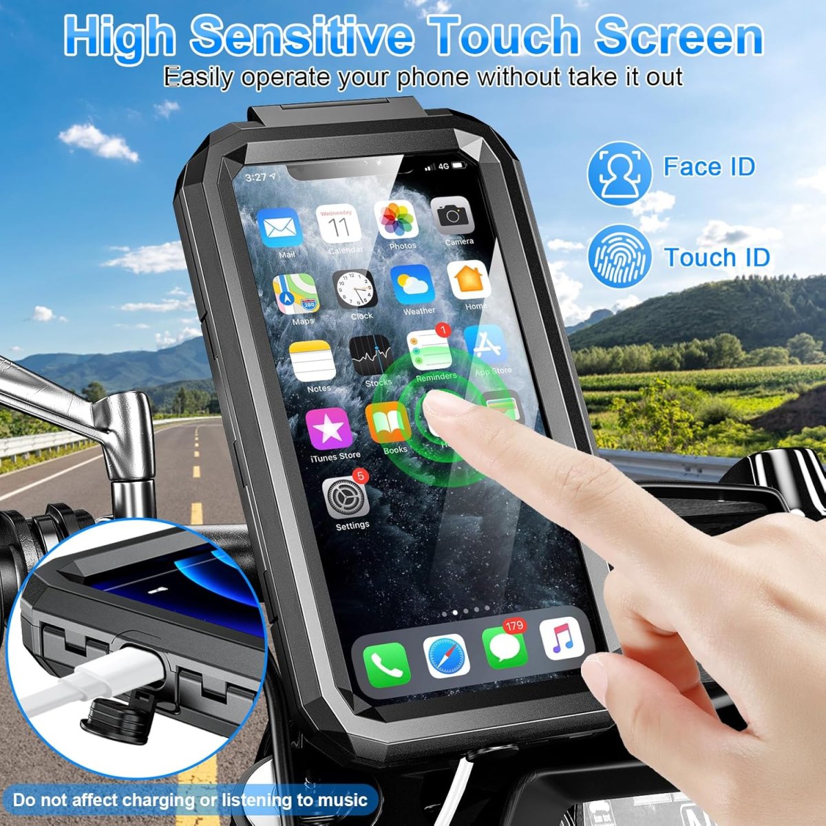 Support Telephone Moto Etanche Anti Vibration – Image 3