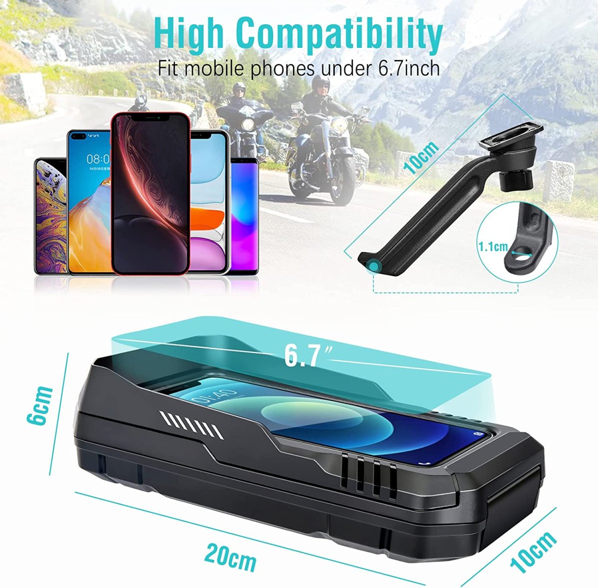 Support Téléphone pour Rétroviseur de Moto – Image 5