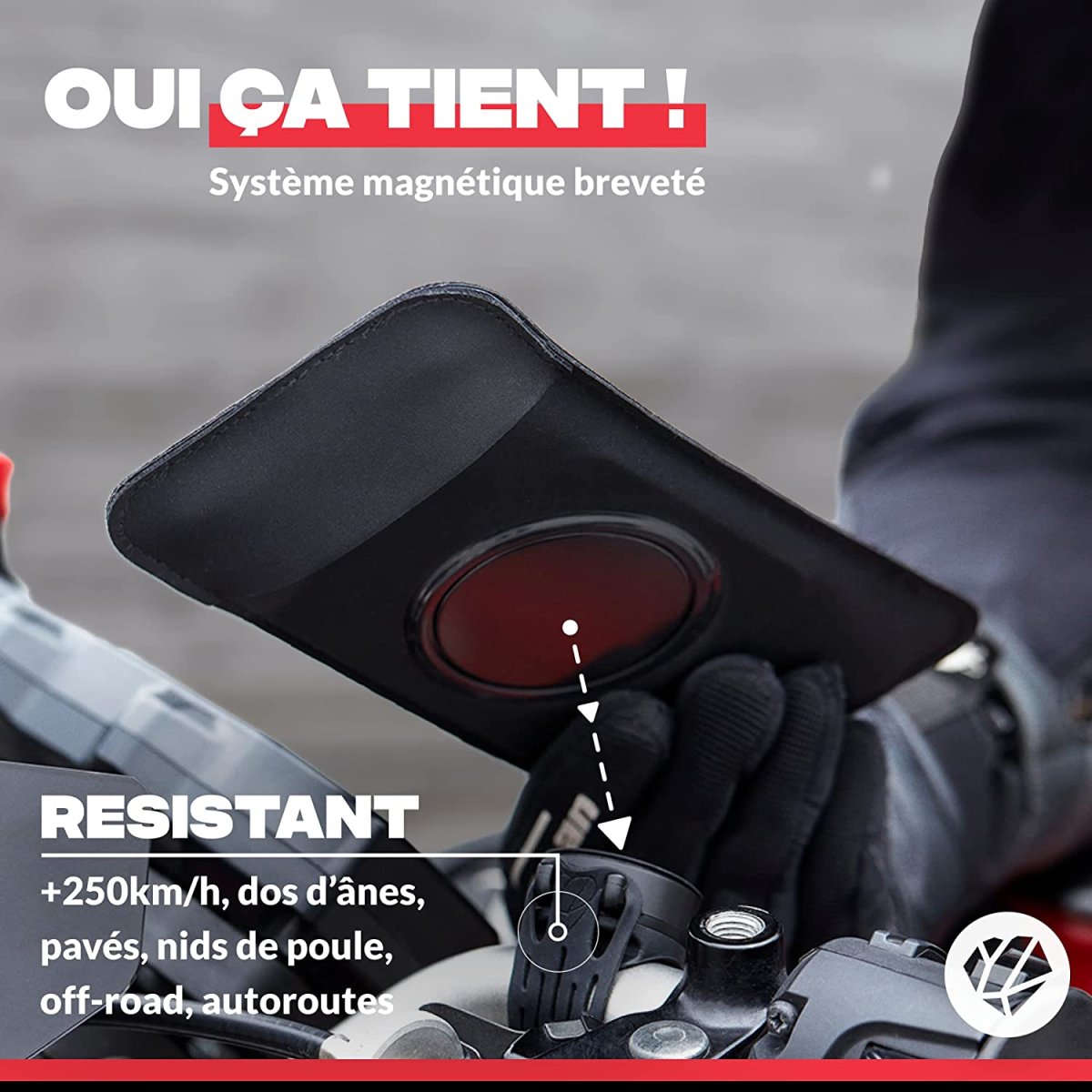 Support Téléphone Moto Pochette Magnétique – Image 2