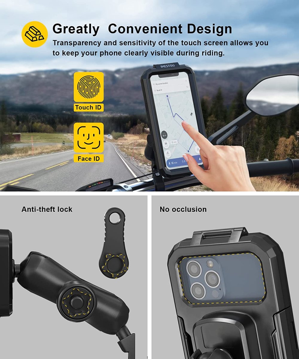 Support Téléphone Moto Antivol – Image 4