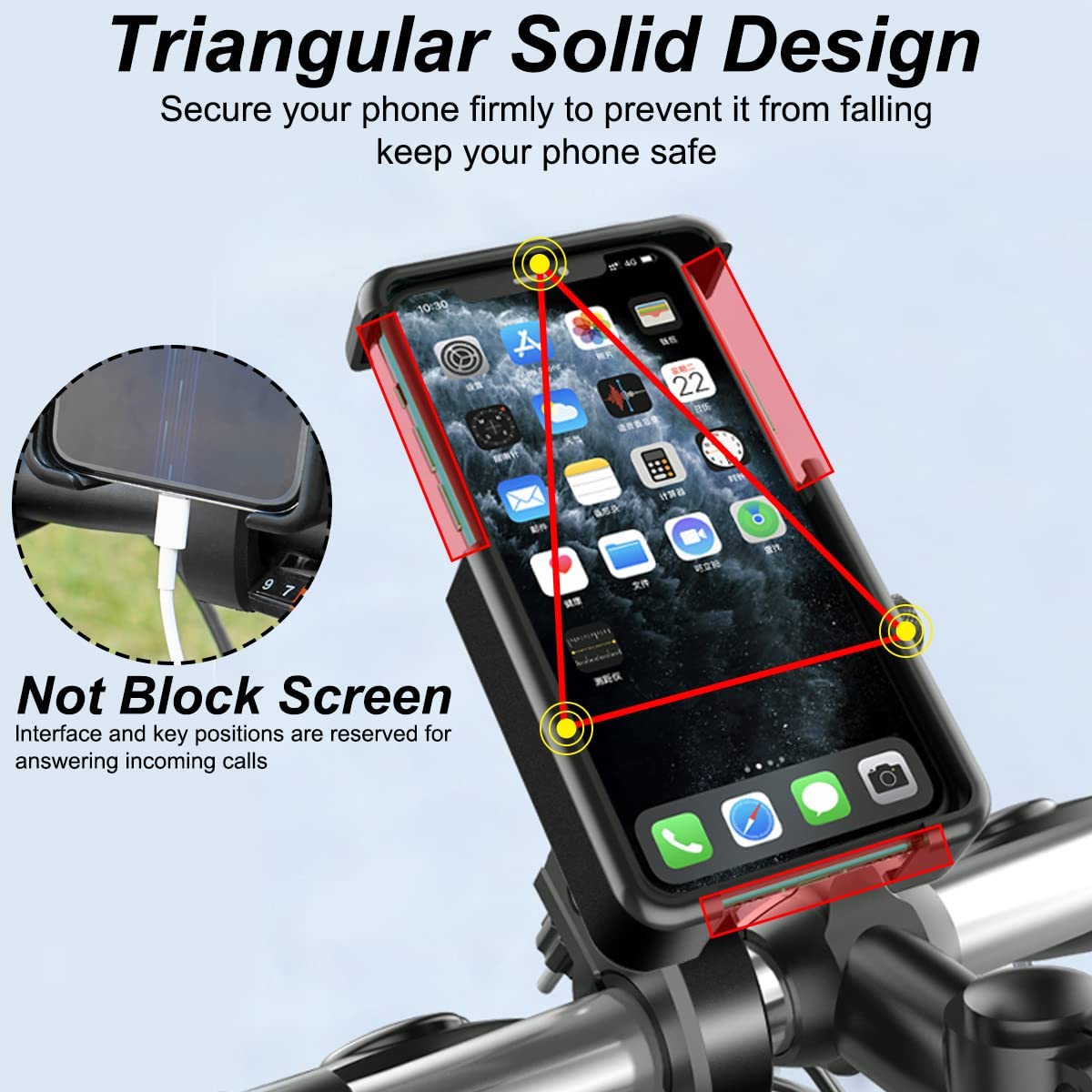 Support Mobile pour Guidon de Moto Rotatif – Image 3